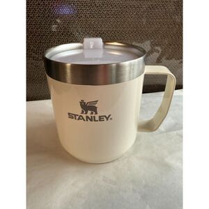 Stanley Cream Coffee Mug with Silver Rim